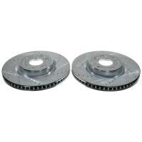 As-New POWERSTOP AR85202XL & AR85202XR - PowerStop Evolution Performance Drilled, Slotted & Plated Brake Rotor Pair, Retails $252