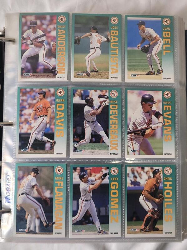 1992 Fleer MLB Baseball Trading Card Base Set - Complete #1 - # 720 . Plus 4 Complete Sub-Sets