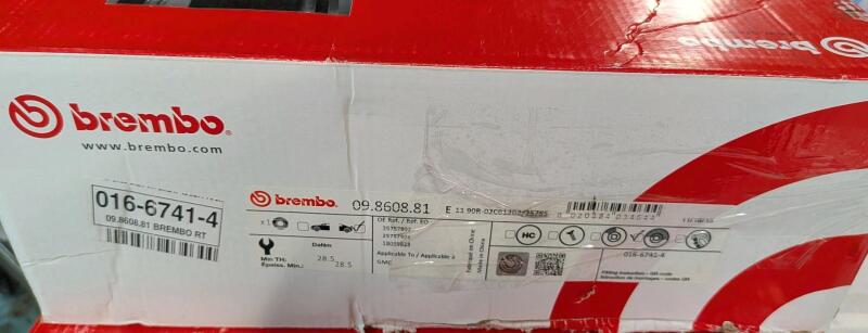 New Brembo PRIME UV Coated Rear Disc Brake Rotor - 09.8608.81