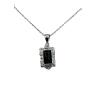 Sterling Silver Natural Black Onyx and CZ with Sterling Silver Chain, Retail $300.00. - 2