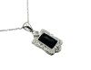 Sterling Silver Natural Black Onyx and CZ with Sterling Silver Chain, Retail $300.00. - 3