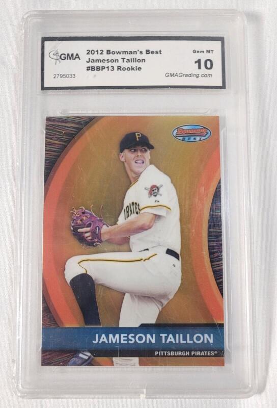 2012 Topps Bowman's Best Jameson Taillon #BBP13 Rookie Trading Card . GMA Graded GEM MT 10