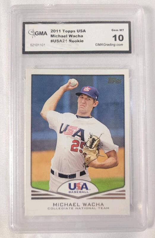 2011 Topps USA Michael Wacha #USA21 Rookie Graded Trading Card . GMA Graded GEM MT 10