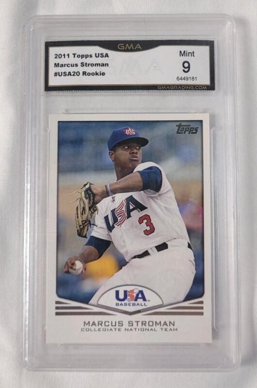 2011 Topps USA Marcus Stroman #USA20 Rookie Graded Trading Card . GMA Graded MINT 9
