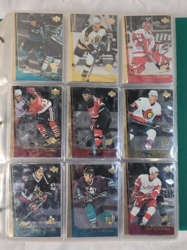 1998 - 99 Upper Deck Gold Reserve Series One NHL Hockey Trading Card Set , Complete . #1 - #210 .
