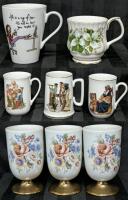 Vintage Royal Albert Trillium Coffee Mug, 4&times; Floral Latte Mugs, 3&times; Norman Rockwell Mugs / Tankard, Up To 5" Tall, No Chips or Cracks, Royal Albert Rings True