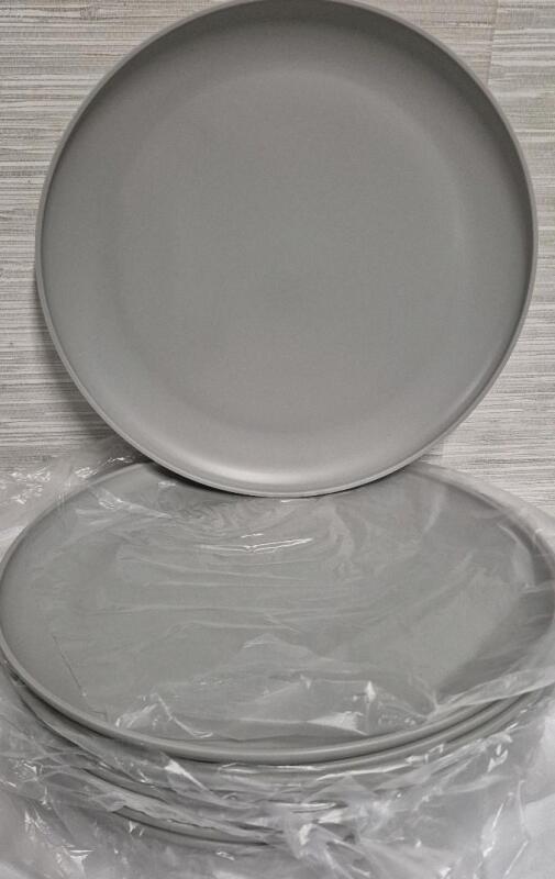 12 New Plastic Dinner Plates 10.5" Diameter - Dishwasher Safe