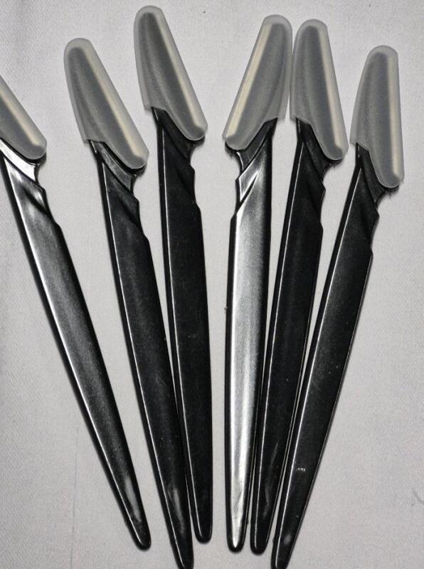 6 New Facial Razors 6" Long - Eyebrows +