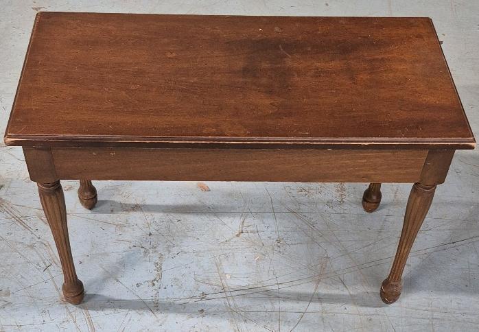 Vintage Wooden Piano Bench 29" L x 14" W x 19" H