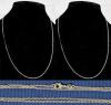 2 New Brilliant Dainty Stamped 925 Chains, 18" Long