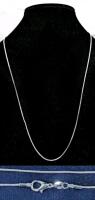 New Dainty 20" Long Sterling Silver Stamped 925 Snake Cable Chain With Lobster Clasp