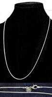 New 20" Long Sterling Silver Stamped 925 Snake Cable Chain With Lobster Clasp