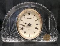Cristal d'Arques Genuine Lead Crystal Quartz Mantle Clock . Untested , Requires LR1 1.5v battery . Measures 6"&times;4 &frac14;"&times;1 ⅝" .