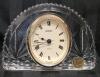 Cristal d'Arques Genuine Lead Crystal Quartz Mantle Clock . Untested , Requires LR1 1.5v battery . Measures 6"&times;4 &frac14;"&times;1 ⅝" .