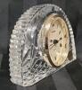 Cristal d'Arques Genuine Lead Crystal Quartz Mantle Clock . Untested , Requires LR1 1.5v battery . Measures 6"&times;4 &frac14;"&times;1 ⅝" . - 5