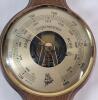 Russian Wall Mount Wooden Weather Station Barometer / Thermometer . Measures 14" tall . - 2