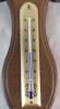 Russian Wall Mount Wooden Weather Station Barometer / Thermometer . Measures 14" tall . - 3