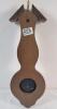 Russian Wall Mount Wooden Weather Station Barometer / Thermometer . Measures 14" tall . - 4