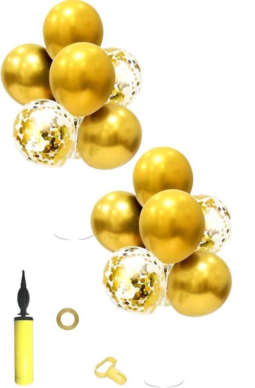 New - Party Supplies Factory Gold Party Decorations Balloon Stand Centerpiece , Set of 2 .