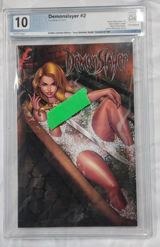 Demonslayer #2 Alex Kotkin Nude Variant Cover Comic , Limited to 75 Issues . PGX Graded 10 .