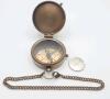 New Antique-Finish Brass Pocket Compass with Cover and Chain . See photos for size - 5