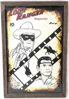 Signed Reproduction LONE RANGER Magazine With Possibly Hand Drawn or Press-Printed Lone Ranger & Tonto, Professionally Framed, 12" &times; 18.5"