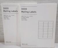 2 New Packs of 3000pcs Mailing Labels