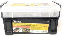 TITAN 3-Way Stackable Storage Tote, 17.63" &times; 9" &times; 11.25"