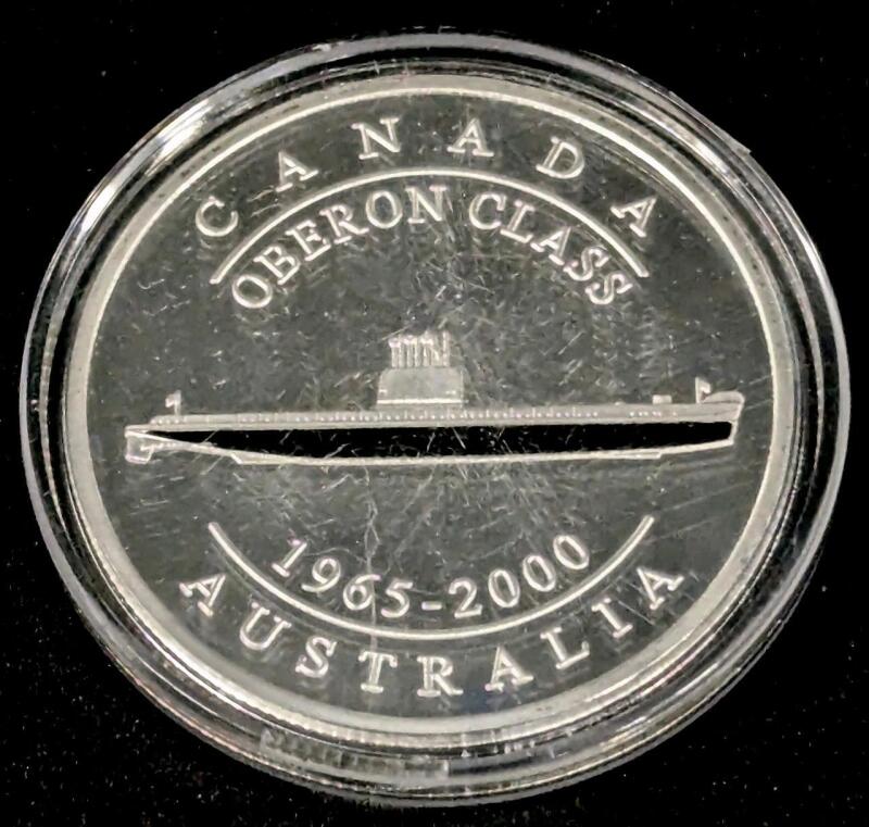 1914 - 2014 Canada/Australia Centenary of Submarine Service Medallion in Commemorative Case, 1.5" Diameter