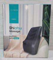 As New - Omassa Shiatsu Massage Cushion with Heat . Model #R7 . Open Box Tested Working