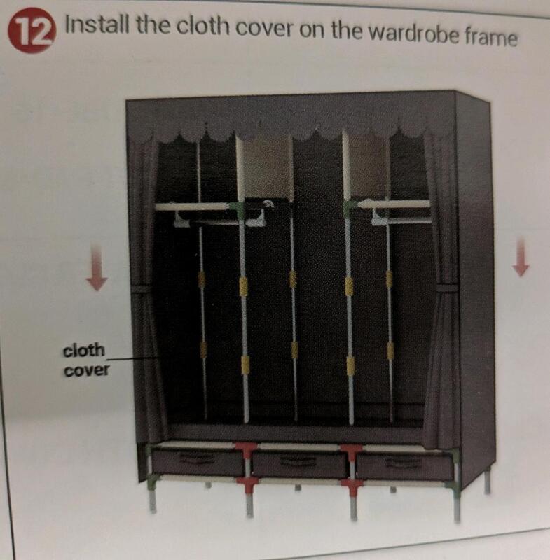 [See Description] New Leaijiafy Portable Armoire. 51" wide.
