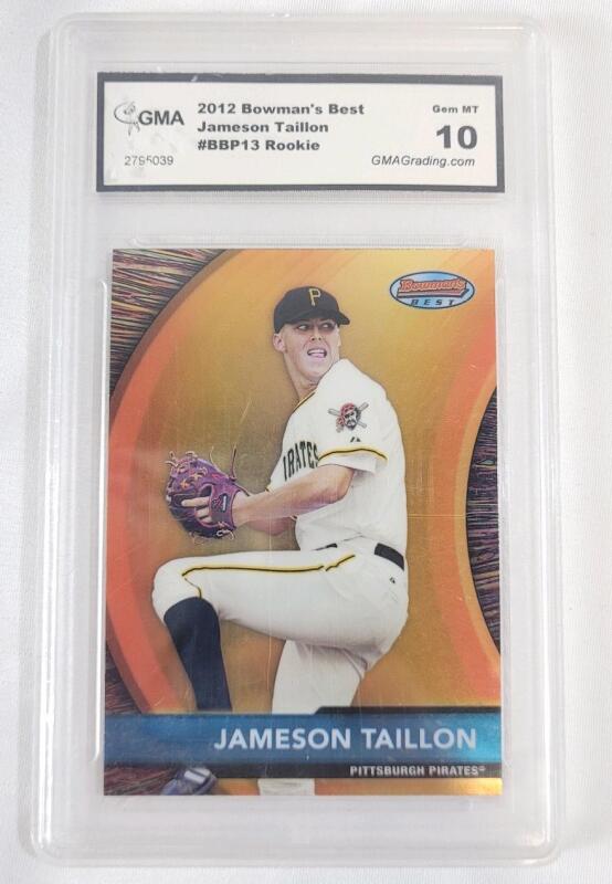 2012 Topps Bowman's Best Jameson Taillon #BBP13 Rookie Trading Card . GMA Graded GEM MT 10