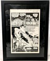 Original Vintage 1990 " DEATH RATTLE : Dr Wrotwang's Wratzwerks " Comic Art by TOM SUTTON (1937 - 2002) - Chapter 7, Page 7 - Professionally Framed & Matted, 17" &times; 23"