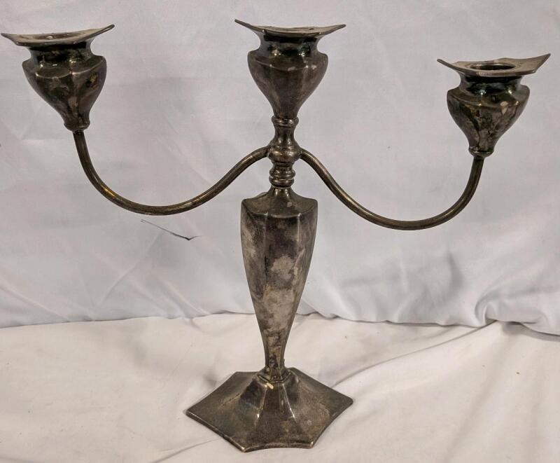 Vintage Brittania Plate Candelabra. 11" Tall