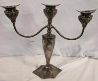 Vintage Brittania Plate Candelabra. 11" Tall