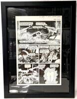 Original Vintage 1990 " DEATH RATTLE : Dr Wrotwang's Wratzwerks " Comic Art by TOM SUTTON (1937 - 2002) - Chapter 7, Page 4 - Professionally Framed & Matted, 17" &times; 23"