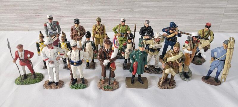 21 Metal Civil War to Modern Soldier Miniatures .