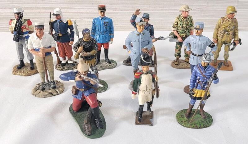 13 Metal Various Military Soldier Miniatures -Medieval to Modern