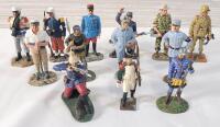 13 Metal Various Military Soldier Miniatures -Medieval to Modern