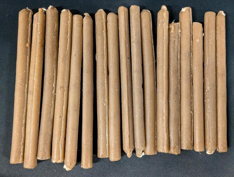 17 Hand Made Candles. 2 partially burned. 6" Long when unused.