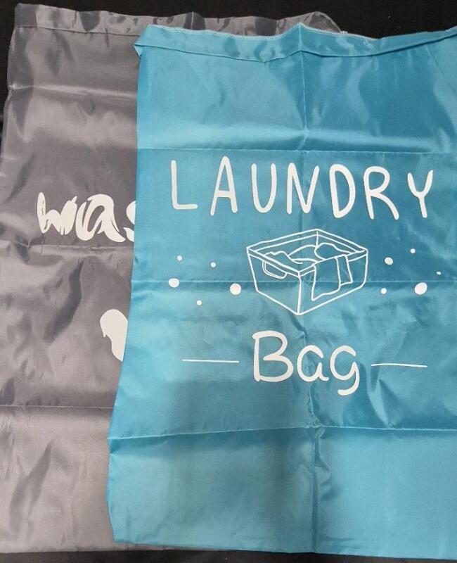 2 New Large Nylon Laundry Bags 23.5 by 35.5"