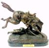 Signed HUGE After Frederic Remington WICKED PONY Cast Bronze Statue On Marble Base, 16" Tall, Estimated Hammer Price of $580