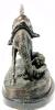 Signed HUGE After Frederic Remington WICKED PONY Cast Bronze Statue On Marble Base, 16" Tall, Estimated Hammer Price of $580 - 3