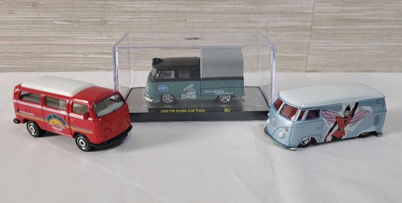 Three (3) Volkswagen Van Diecast Model Cars , 1:64 Scale