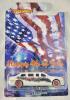 Custom Made Hotwheels Cardback " Happy 4th of July " w/Matchbox Cadillac One Presidential Limousine Diecast Model Car - Sealed . 1:64 Scale . Custom Made Hotwheels Package w/Matchbox Diecast Car .