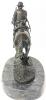 Signed After Frederic Remington TROOPER OF THE PLAINS Bronze Statue on Marble Base, 10.75" Tall, Estimated Hammer Price $80 - $200 USD - 5