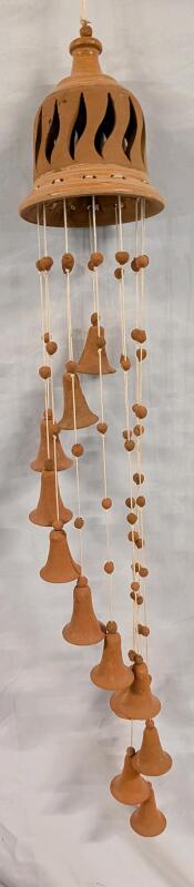Neat Terracotta Windchime. 28" Long without hanger.