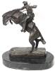 [Rare] Signed Vintage FREDERIC REMINGTON Bronco Buster Bronze Statue Atop Marble Base, 10.75" Tall, Estimated Hammer Price $800 - $1,200+ - 5