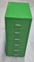 6 Drawer IKEA Metal Storage Unit on Castors 16.25 x 11 x 27"