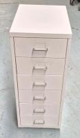 6 Drawer IKEA Metal Storage Unit on Castors 16.25 x 11 x 27"